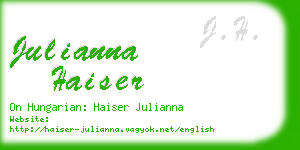 julianna haiser business card